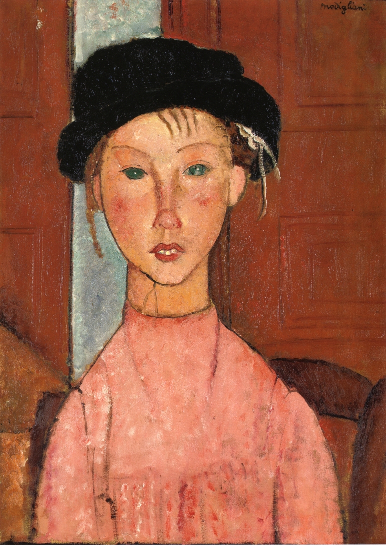 Young Girl in Beret - Amedeo Modigliani Paintings